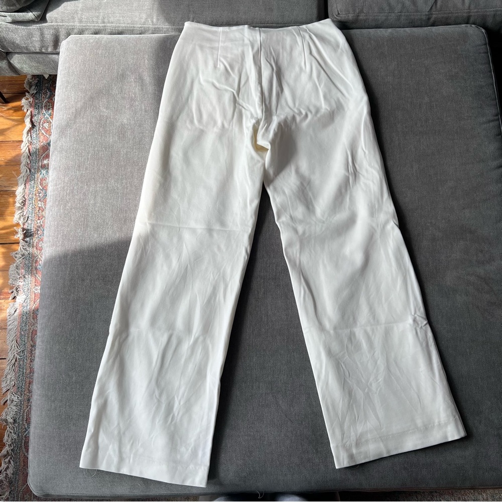 J. McLaughlin Carter Pants Wide Leg Cropped Cream 4 - Picture 6 of 6